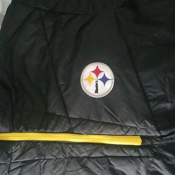 NFL Pittsbugh Steelers black popover winter jacket - Black - Picture 3 of 6